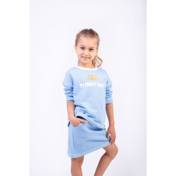 Костюм для дівчинки спідниця і кофта Vidoli від 3.5 до 6 років Блакитний G-21645S 116