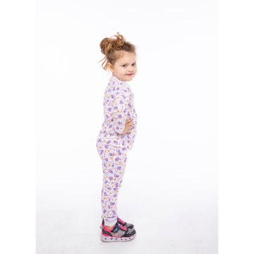 Піжама для дівчинки Vidoli від 4.5 до 7 років Білий/Бузковий G-21660W 116