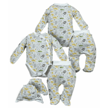 Комплект для дітей Sweet Mario від 0 до 3 міс Жовтий/Зелений 2-11-211 56