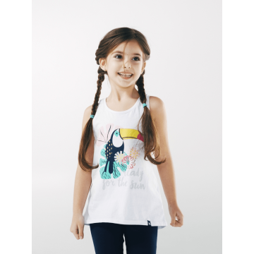 Майка дитяча для дівчинки Smil Тропічний рай Білий 6 років 110484 116