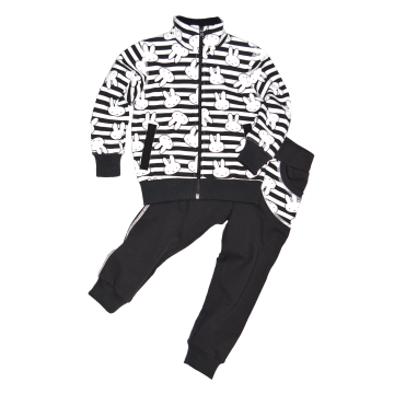 Спортивний костюм для дівчинки JOIKS з принтом Чорний/Білий 7 років 040СК 122