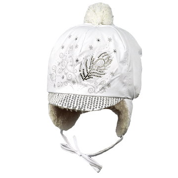 Вязаная шапка детская зимняя Девид стар Белый 9 месяцев - 1,5 года 566 48
