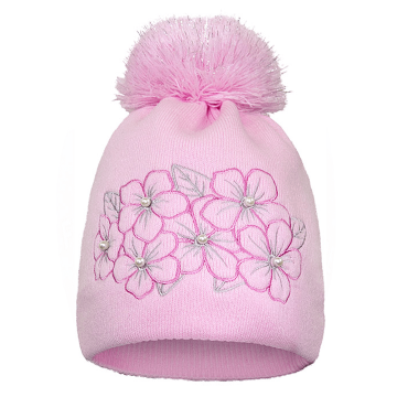 Вязаная шапка детская зимняя Девид стар Розовый 1-2 года 16324 50
