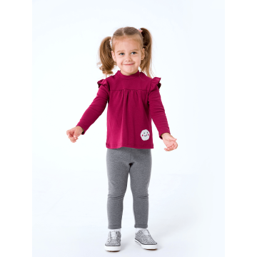 Туніка для дівчинки Smil Ритм осені Бордовий 6-12 місяців 114678 80