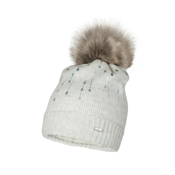 Вязаная шапка детская зимняя Broel Светло-серый 9 месяцев - 2 года MICHAELA 49/51