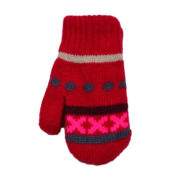 Рукавиці дитячі Margot Bis подвійна в'язка Бордовий 2-3 роки IXIK One Size