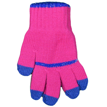 Рукавички дитячі Margot Bis одинарна в'язка Малиновий 5-8 років Nel One Size