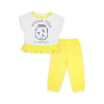 Піжама дитяча Smil Літній вечір Білий/Жовтий 2-6 років 104395 92