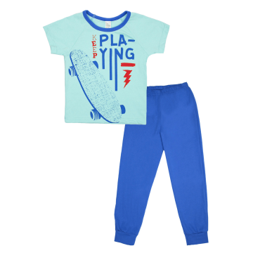 Піжама дитяча Smil Заряд бадьорості Бірюзовий/Синій 2-6 років 104398 92