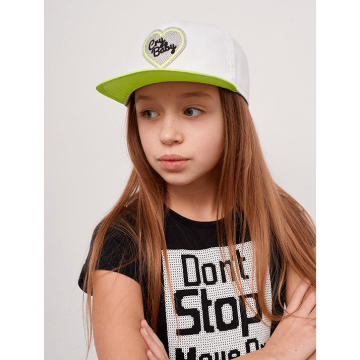 Кепка детская Дембохаус Белый/Салатовый 5-6 лет Габриэлла 52