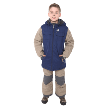 Зимовий костюм дитячий куртка та напівкомбінезон Perlim pinpin Синій/Бежевий 7-12 років VH256A 122