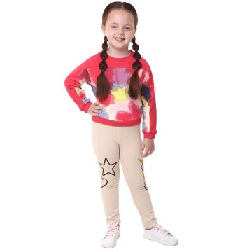 Теплі лосини на дівчинку Lafleur Бежевий 4-6 років Л6101 116