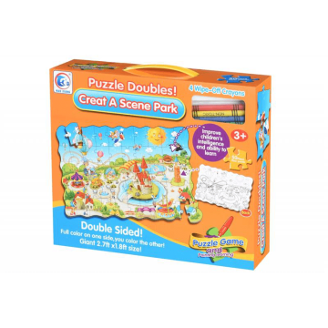 Пазлы раскраска Same Toy Парк развлечений 50 шт 2033Ut