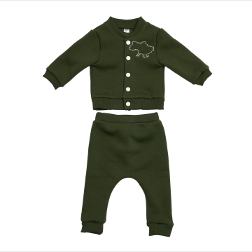 Детский костюм из трехнитки Twins Украина Хаки от 3 до 6 мес W-120-КТУУ-68-06