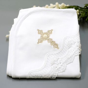 Крижма для хрещення Interkids Рубін Білий 90х90 см 5992