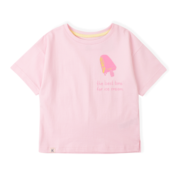 Футболка для девочки Krako Мороженное Розовый от 7 до 8 лет 4046T21 122-128