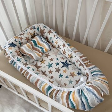 Кокон для немовлят BetiS Барві Поплін/Кулір Блакитний 50х80 см 91449360