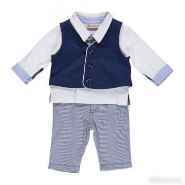 Комплект для мальчика BRUMS, синий, с жилетом, 3 единицы 92