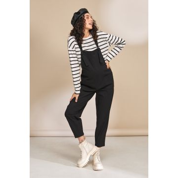 Комбінезон для вагітних Юла Мама Franka Чорний OV-33.011 XL