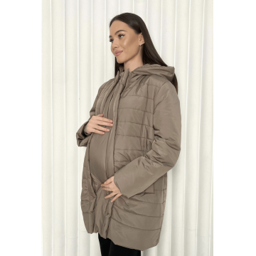 Демісезонна куртка для вагітних Dianora Плащівка Коричневий 2501 1163 S