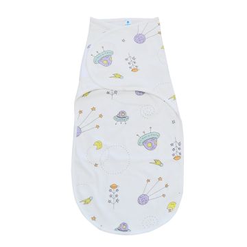 Пелюшка кокон для новонароджених на липучках Minikin I Like Шатл 0 - 3 міс Молочний/Фіолетовий 194803 56-62