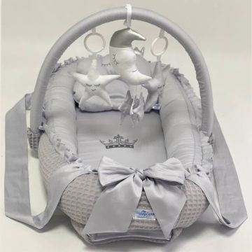 Кокон для немовлят Happy Luna BabyNest Irish Plush Plastik bag Сірий 0234