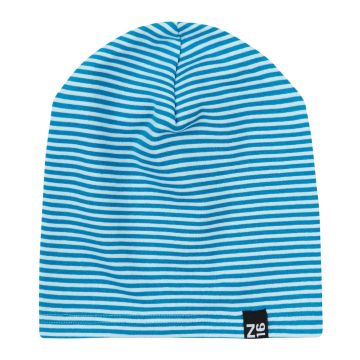 Шапка демисезонная для мальчика ЛяЛя 9 - 18 мес Рибана Бирюзовый/Синий 13ЛС102_2-145 49