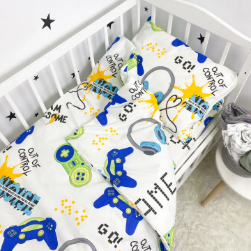 Дитяча постільна білизна для підлітків Oh My Kids Games Ранфорс Блакитний ПБ-121-Х-2