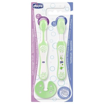 Навчальний набір дитячих зубних щіток Learning Set Chicco