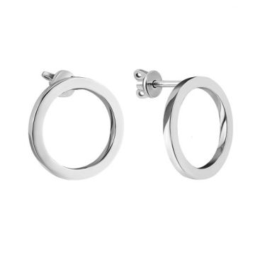 Срібні сережки пусети UMAX без вставок Ясність 20466