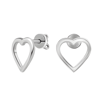 Срібні сережки пусети UMAX Серце 20599