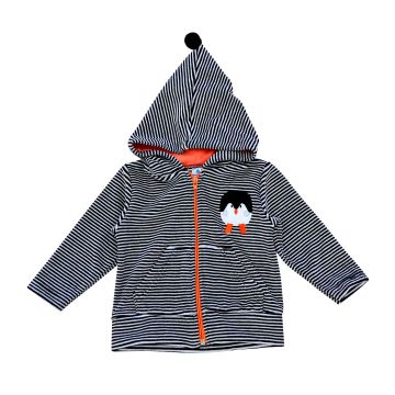 Велюрове худі дитяче Minikin Пінгвінчик Чорний 3-18 місяців 215804 74