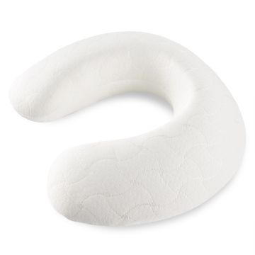 Ортопедична подушка для подорожей Idea Memory Foam Рогалик 33х30х10 см Білий 8-06352