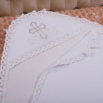 Крыжма Чарівний янгол интерлок Бетис 27681541 бело-серебряный 75х80 см