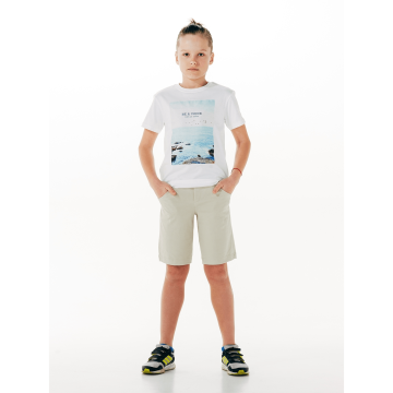 Детская футболка для мальчика Smil Белый на 8 лет 110535 128