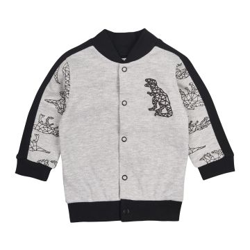 Кофта для хлопчика ЛяЛя 3 - 18 міс Інтерлок Сірий меланж/Чорний 2ІН011_2-72 80