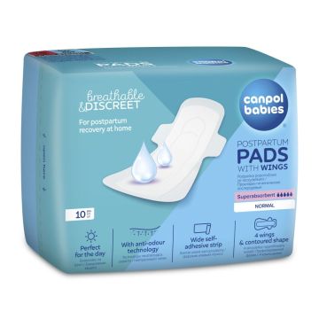 Прокладки післяпологові з крильцями Canpol babies 10 шт 78/007