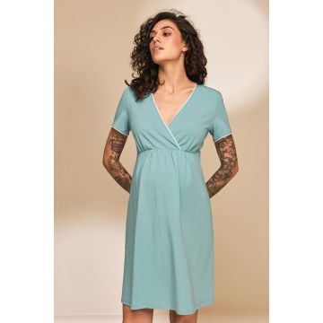 Ночнушка для вагітних і годуючих Юла Мама Alisa Light Світло-зелений NW-1.4.13 L