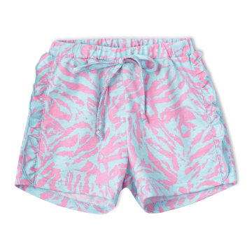 Дитячі шорти для дівчинки Krako Зебра Рожевий/Бірюзовий від 6 міс до 2 років 2023L24 80-86