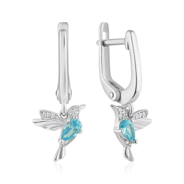 Серебряные сережки UMAX Птичка 20824gol