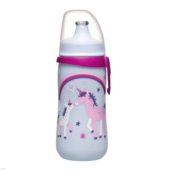 Поїльник Nip PP Kids Cup Єдинороги, світло-блакитний з фіолетовим, 330 мл