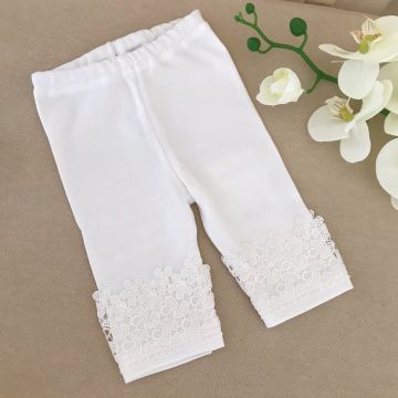 Лосини дитячі BetiS Ажурні квіти 0 - 12 міс Інтерлок Білий 27689612 80-50