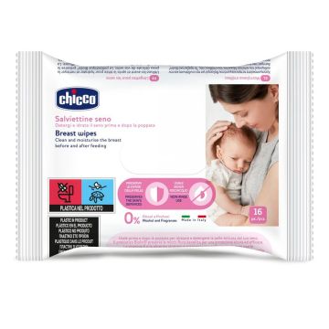 Серветки для грудей очищаючі Chicco 16 шт 09165.00 09165.00
