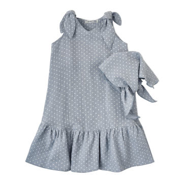 Сукня для дівчинки із мусліна Krako Блакитний від 7 до 8 років 4043D21 122-128