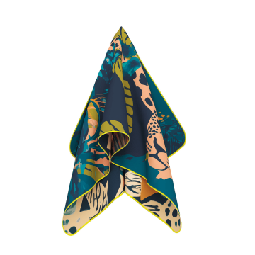 Полотенце из микрофибры Emmer 90х140 см Кошки Зеленый/Оранжевый Киці90*140