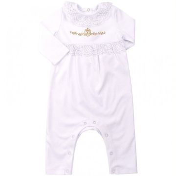 Комбинезон крестильный для девочки Bembi Белый Интерлок 100 КБ114 62