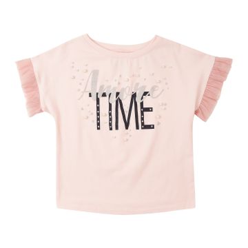 Футболка на девочку ЛяЛя 8 - 17 лет Стрейч-кулир Розовый 3СК160_2-3441 164