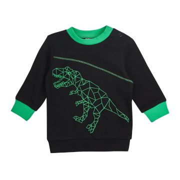 Джемпер для хлопчика ЛяЛя 6 - 24 міс Інтерлок Чорний/Зелений 3ІН008_2-12 92