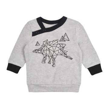 Джемпер для хлопчика ЛяЛя 6 - 24 міс Інтерлок Сірий меланж/Чорний 3ІН012_2-130 92