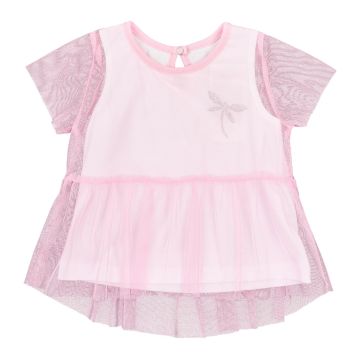Футболка для дівчинки ЛяЛя 6 - 24 міс Кулір Рожевий 3КЛ016_2-24 74